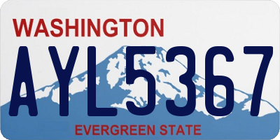 WA license plate AYL5367