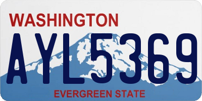 WA license plate AYL5369