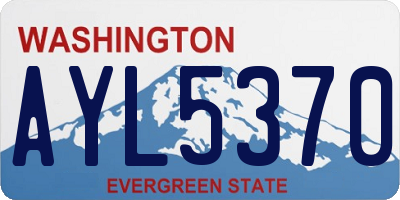 WA license plate AYL5370
