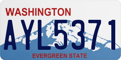 WA license plate AYL5371
