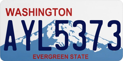WA license plate AYL5373