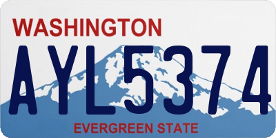 WA license plate AYL5374
