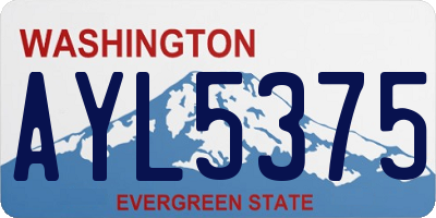 WA license plate AYL5375