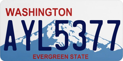 WA license plate AYL5377
