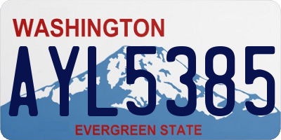 WA license plate AYL5385