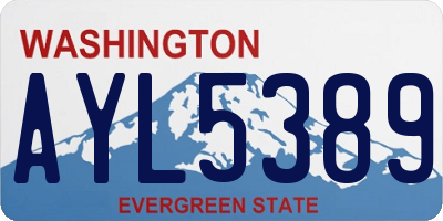WA license plate AYL5389