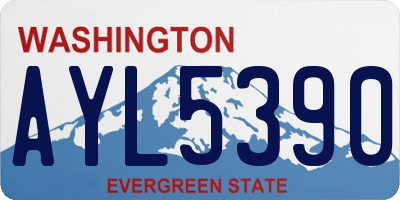 WA license plate AYL5390