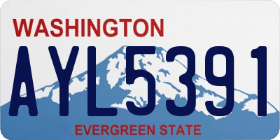 WA license plate AYL5391