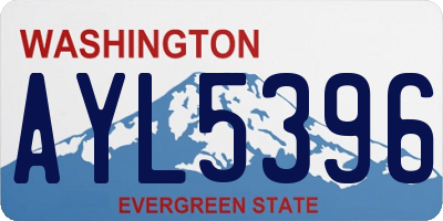 WA license plate AYL5396