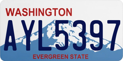 WA license plate AYL5397