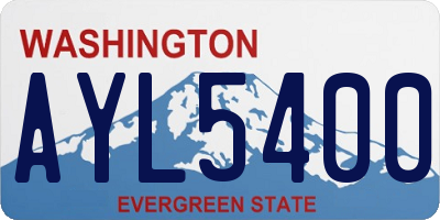 WA license plate AYL5400