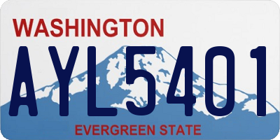 WA license plate AYL5401