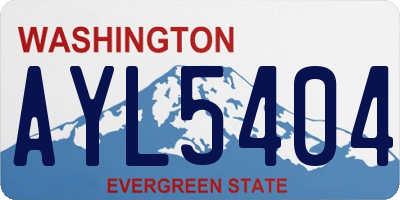 WA license plate AYL5404