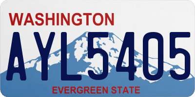 WA license plate AYL5405