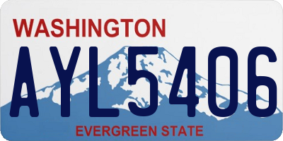WA license plate AYL5406