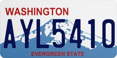 WA license plate AYL5410