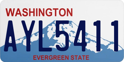 WA license plate AYL5411