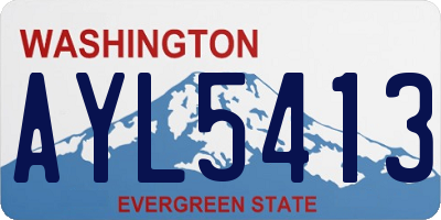 WA license plate AYL5413