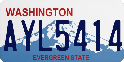WA license plate AYL5414