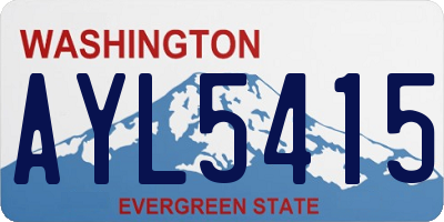WA license plate AYL5415