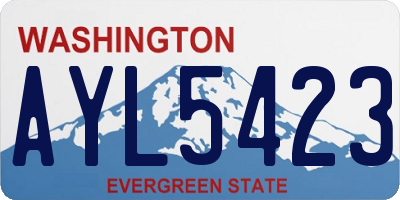 WA license plate AYL5423