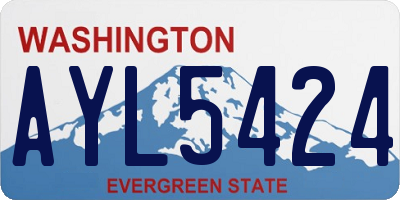 WA license plate AYL5424