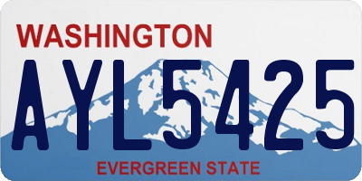 WA license plate AYL5425