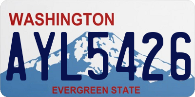 WA license plate AYL5426