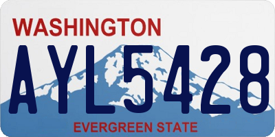 WA license plate AYL5428
