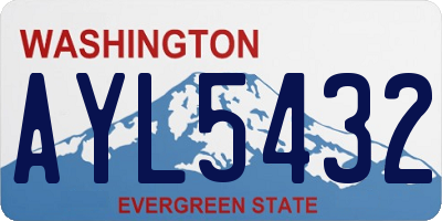WA license plate AYL5432