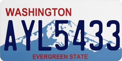 WA license plate AYL5433