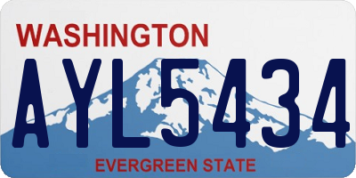 WA license plate AYL5434