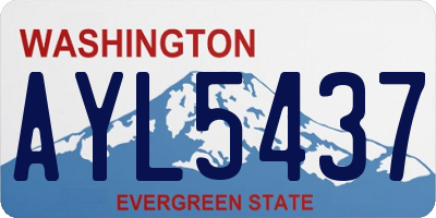 WA license plate AYL5437