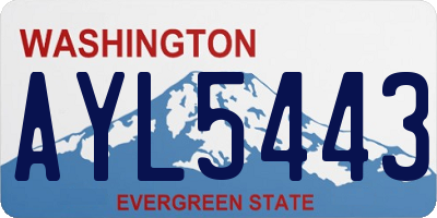 WA license plate AYL5443