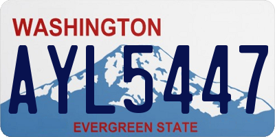 WA license plate AYL5447
