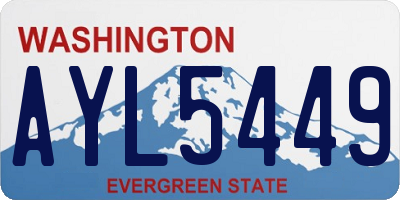 WA license plate AYL5449