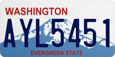 WA license plate AYL5451