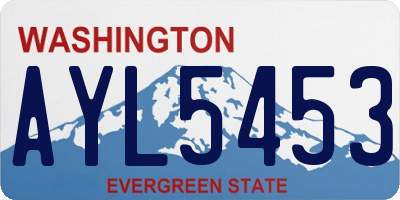 WA license plate AYL5453