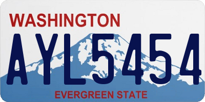 WA license plate AYL5454