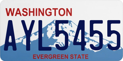 WA license plate AYL5455