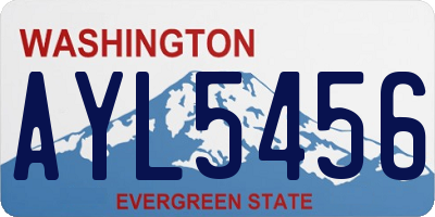 WA license plate AYL5456