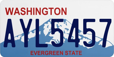 WA license plate AYL5457