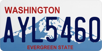 WA license plate AYL5460