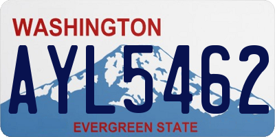 WA license plate AYL5462