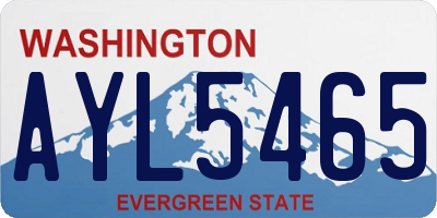 WA license plate AYL5465