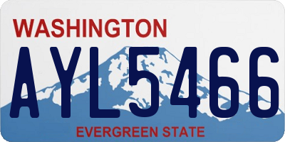 WA license plate AYL5466