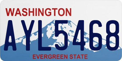 WA license plate AYL5468