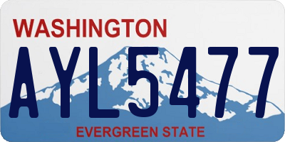 WA license plate AYL5477