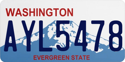 WA license plate AYL5478