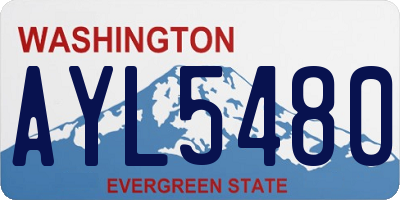 WA license plate AYL5480